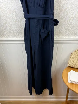 Maeve by Anthropologie Navy Halter Button-Front Sleeveless Jumpsuit - Size - 12 thumbnail 10
