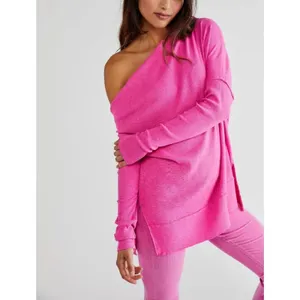 We The Free Get Together Off Shoulder Top Size Small Pink Slouchy Oversized thumbnail 10