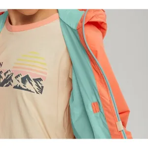 Burton Narraway Jacket Womens Small‎ Colorblock Hooded Windbreaker Full Zip thumbnail 3