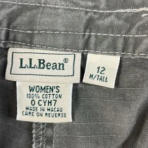 LL Bean Women’s Green Pants with Belt straight leg size 12 thumbnail 8