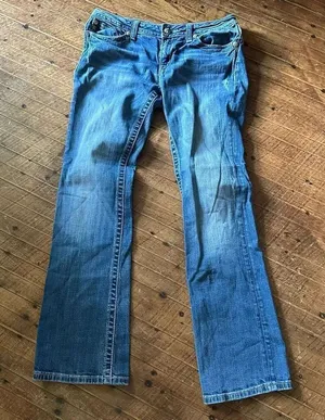 Miss Me sequin bling western boot cowboycore 31 jeans thumbnail 1