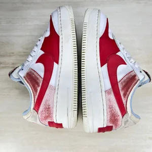 Nike Air Force 1 Shadow White University Red Sneakers CI0919-108 Womens 7 thumbnail 7