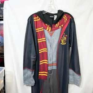 Harry Potter Large Pajama Suit Adult Gryffindor Hooded‎ Cosplay Halloween 977 thumbnail 2