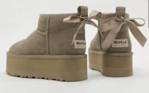 Mel&Syd 100% Australian Sheepskin Ultra Mini Boots for Women thumbnail 1