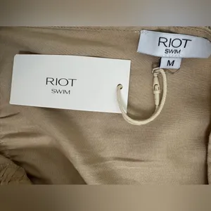 RIOT SWIM Calli Ruched Front Tie Maci Dress Size Medium. J-15 thumbnail 11