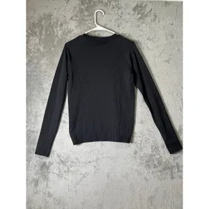 Lululemon Rest Less Pullover Black Textured Long Sleeve Running Workout Top 6 thumbnail 3