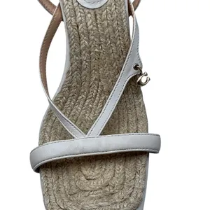 Coach Womens Strappy Leather Espadrille Stiletto Sandals Cream Square Toe Size 7 thumbnail 12