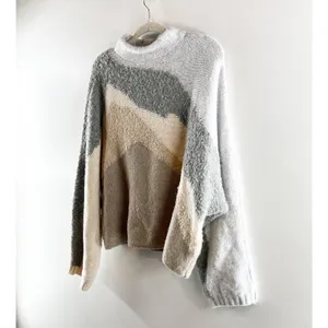Abercrombie Long Sleeve Multicolor Neutrals Sweater Gray Tan Brown L / XL thumbnail 5
