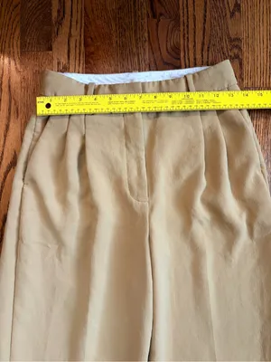 Aritzia Wilfred The Effortless Pant Size 4 Gold Camel Beige Wide Leg thumbnail 11