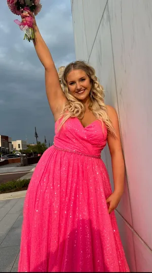 pink prom dress Size 16 thumbnail 1