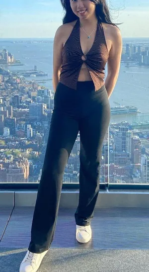 H&M O-Ring Brown Halter Top thumbnail 1