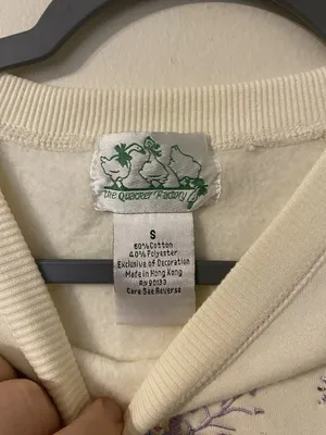 Womens Quacker Factory Angels Believe Crewneck Sweatshirt Ivory White Size Small thumbnail 3