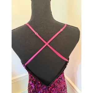 For Love & Lemons Showtime Pink Sequin Open Back Mini Dress Hoco Cocktail thumbnail 8