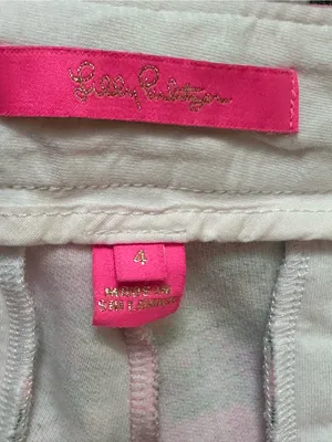 Lilly Pulitzer Pink & Green Scallop-Hem Shorts size 4 thumbnail 3