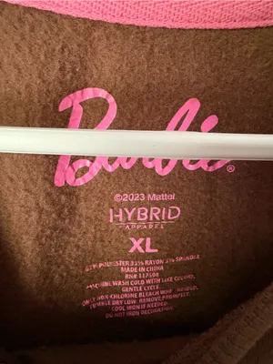 Barbie Hybrid Apparel Womans sz XL Graphic Sweatshirt Cozy pullover crew neck thumbnail 4