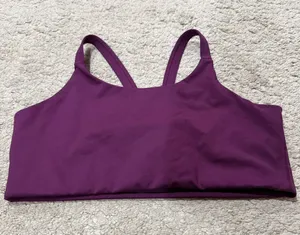 girlfriend collective Plum Purple Sports Bra XXL EUC thumbnail 1