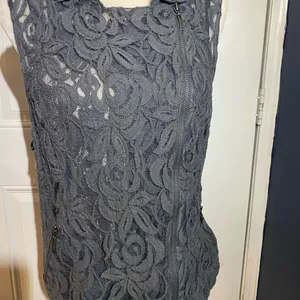 INC Slate Gray Lacy Vest Top Silver Size XL thumbnail 5