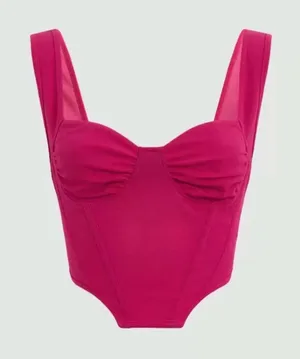 SheIn pink corset top thumbnail 1