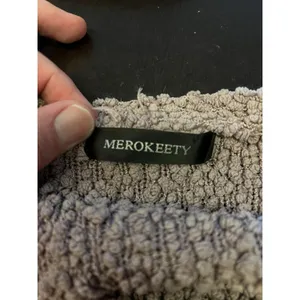 MEROKEETY Sweater Womens Medium Purple Popcorn Knit Open Front Cozy Cardigan thumbnail 6
