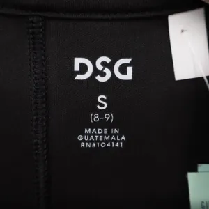 DSG Girls Movement Tee Pure Black Short Sleeve Athletic Top Size S 8-9 thumbnail 3