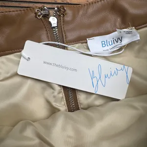 Blu ivy Faux Leather Ruffle Skirt‎ Brown Women's Size S Flounce Wrap Style thumbnail 3