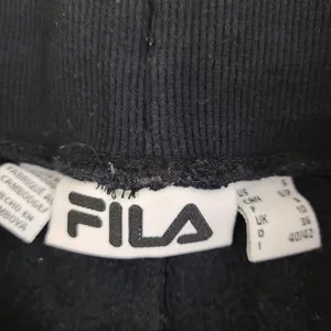 FILA Womens Graphic Tracksuit Trousers Joggers Size Small Black‎ Cotton thumbnail 4
