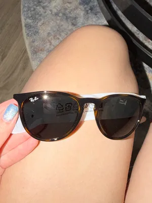 Ray-Ban Tortoiseshell Frame Sunglasses with Dark Lenses thumbnail 1