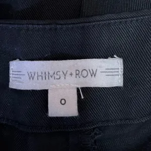 Whimsy + Row Black High Rise Pleated Cropped Wide Leg Dress Pants Size 0 thumbnail 4