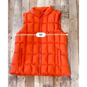 Gap Vintage Down Puffer Zipper Winter Washable Vest‎ Orange Spice MEDIUM Outdoor thumbnail 6