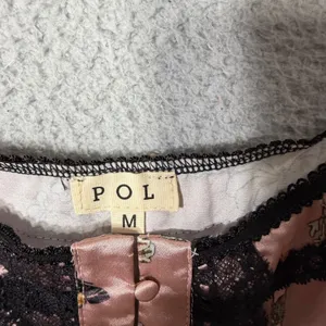 POL Pink Floral Butterfly Satin Lace Peplum Cami Top RCT860B Womens Medium thumbnail 3