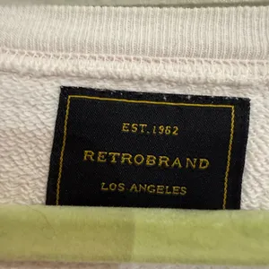 Retrobrand Ibiza Cream Blue Graphic Sweatshirt Sz S thumbnail 6