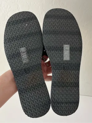 Rothy’s The Slide Sandal Sandy Crochet Black Size 10.5 New NWOB thumbnail 4