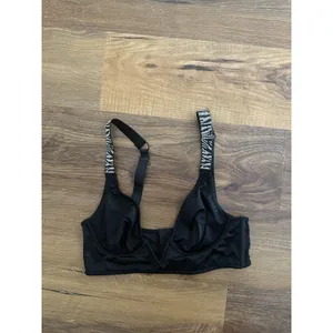 Victoria's Secret V-Wire Very Sexy Long Line Bralette Strap Zebra Rhinestone Small thumbnail 2