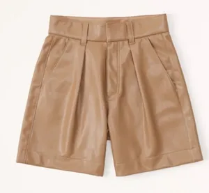 Abercrombie & Fitch Leather High Rise Tailored Shorts Women’s Sz‎ S thumbnail 1