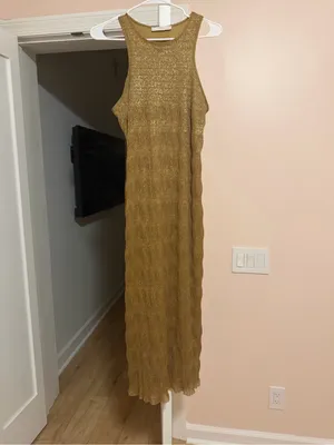 Mango Gold Shimmer Dress thumbnail 4