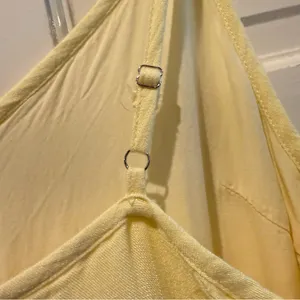 Cloud Ten Babydoll Mini Dress Frayed Hem Linen Blend Summer Yellow‎ Size Medium thumbnail 5