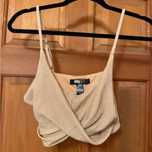 Beach riot gold longline twist front bikini top thumbnail 3