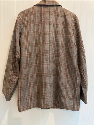 POL Oversized Single Breasted Button Plaid Boyfriend Blazer Relaxed Size M thumbnail 8