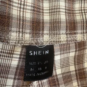 SHEIN Beige Plaid Wide-Leg Pants Sz M thumbnail 7