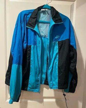 Nike Turquoise Black Windbreaker LG thumbnail 1