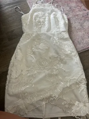 Lulus White In The Moment Floral Embroidered Mini Dress xs thumbnail 15