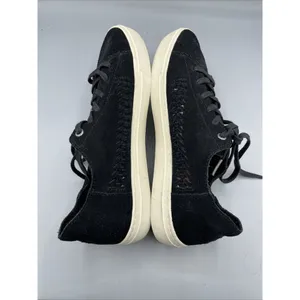 TOMS Black Suede‎ Leather Lace Up Sneakers Women’s Shoes 9.5 Casual Comfort thumbnail 6