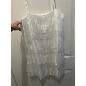 New Women’s A New Day Fringes Lined Dress Stretchy White size Xs thumbnail 6