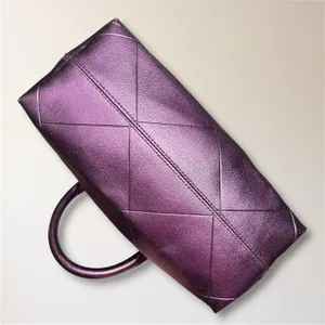 Victoria's Secret Y2K Metallic Purple Quilted Satchel Handbag‎ McBling Retro Bag thumbnail 8