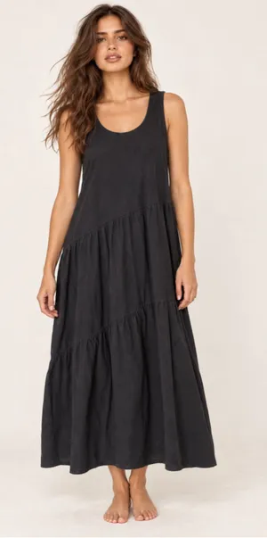 Gap Tiered Maxi Cottagecore Boho Lagenlook Sleeveless Artsy Relaxed Flowy Grunge thumbnail 1