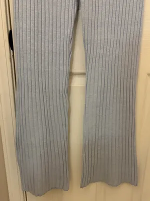 NWT!! Aerie Late Night Sweater Pants in Sky Blue thumbnail 8