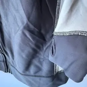 Patagonia Womens Grey Colorblock Full Zip Athletic Jacket Thumbholes Large USA thumbnail 4