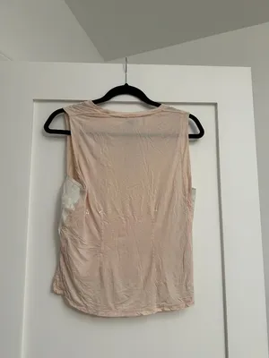 Kit & Ace Sleeveless Cashmere Blend Side Panel Boxy Pink Athletic Tank Top 4 thumbnail 4