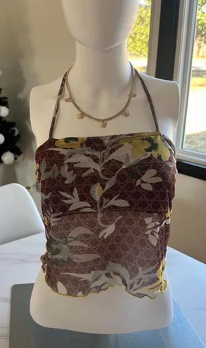 Halter mesh top thumbnail 1