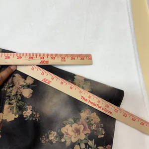 Solitaire S Brown Faux Suede Floral Open Front Jacket Kimono Retro Boho‎ Funky thumbnail 9